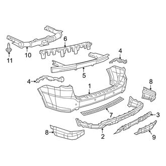 Dodge OE - Rear Bumper - Bumper & Components (With SRT Design)