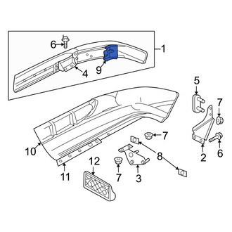Dodge OE - Front Outer Bumper Face Bar Bracket
