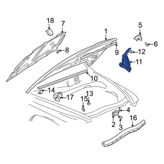 Dodge OE - Front Left Hood Hinge