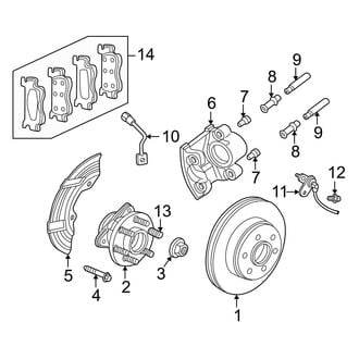 Dodge OE - Front Suspension - Brake Components (4WD)