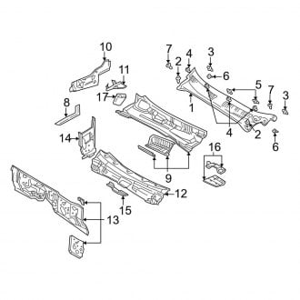 2002 Dodge Durango Cowl Panels & Parts | Vent Grills — CARiD.com