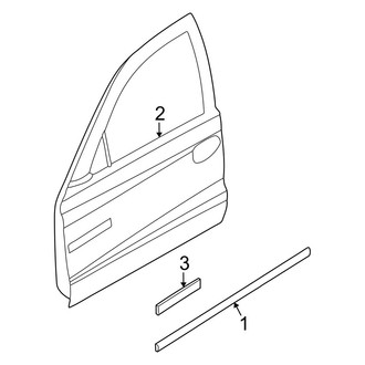 Dodge OE - Front Door - Exterior Trim
