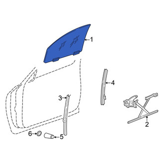 Dodge OE - Front Left Door Glass