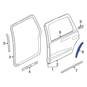 Dodge OE - Rear Left Door Molding