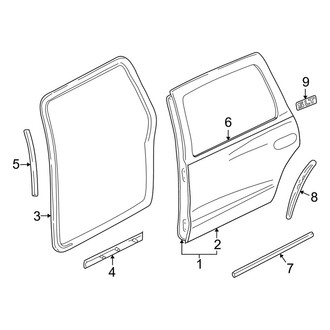 Dodge OE - Rear Door - Door & Components