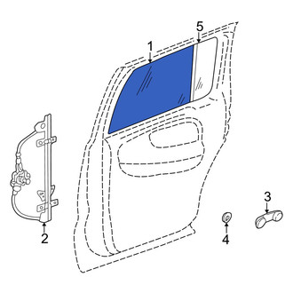 Dodge OE - Front Left Door Glass