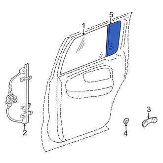 Dodge OE - Rear Left Vent Window Assembly