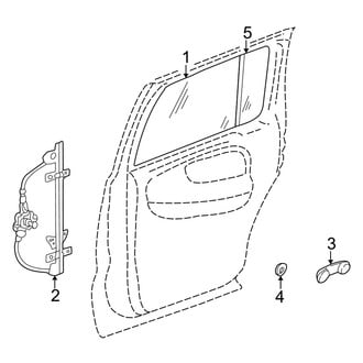 Dodge OE - Rear Door - Glass & Hardware