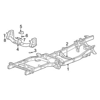 Dodge OE - Frame & Components (Frame & Crossmembers), (2500 Regular Cab / Quad Cab RWD)