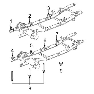 Dodge OE - Frame & Components (Body Mounting), (2500 RWD)