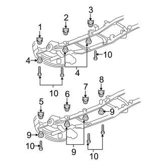 Dodge OE - Frame & Components (Body Mounting), (3500 4WD)