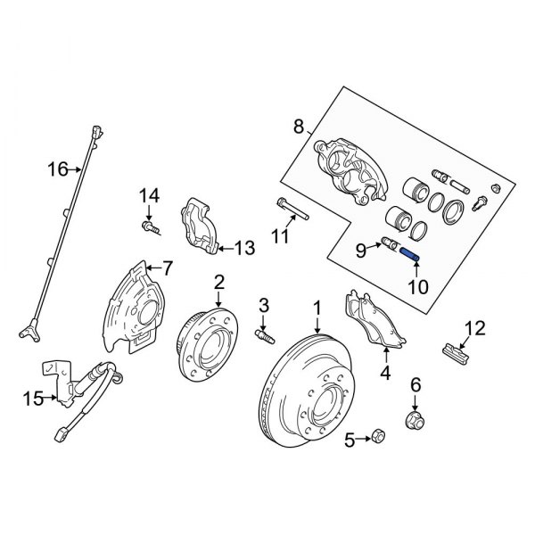 Disc Brake Caliper Pin