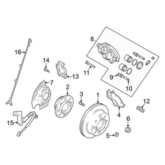 Dodge OE - Front Suspension - Brake Components (RWD)