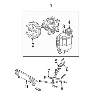 Dodge OE - Steering Gear & Linkage - Pump & Hoses (With Hydrobooster), (RWD 5.7L)