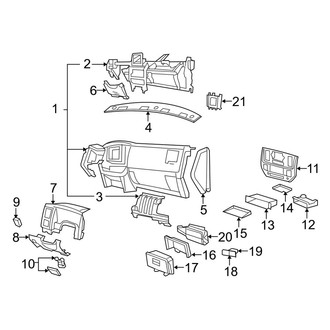 Dodge OE - Instrument Panel (2500 / 3500 Regular Cab / Quad Cab 140.5" / 160.5" Wheelbase)
