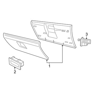 Dodge OE - Instrument Panel - Glove Box (2500 / 3500 Regular Cab / Quad Cab 140.5" / 160.5" Wheelbase)