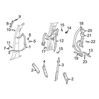 Dodge OE - Rear Seat Belt Retractor Cover