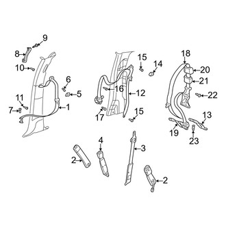 Dodge OE - Restraint Systems - Rear Seat Belts (Quad Cab)