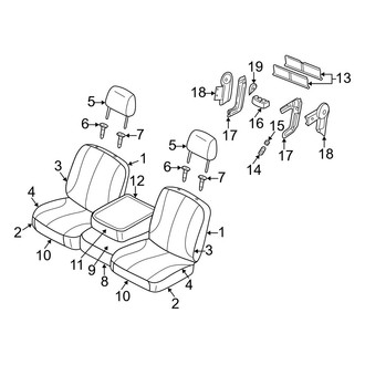 Dodge OE - Seats & Tracks - Front Seat Components (Vinyl Trim (TX)), (Quad Cab)