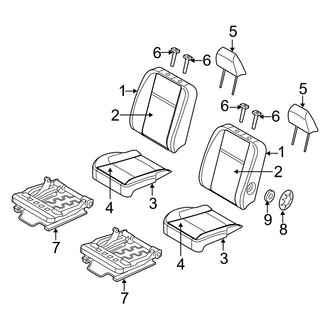 Dodge OE - Seats & Tracks - Front Seat Components (Leather Trim (CJ)), (Regular Cab)