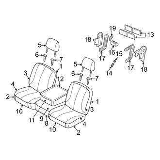 Dodge OE - Seats & Tracks - Front Seat Components (Cloth Trim (V9)), (Quad Cab)