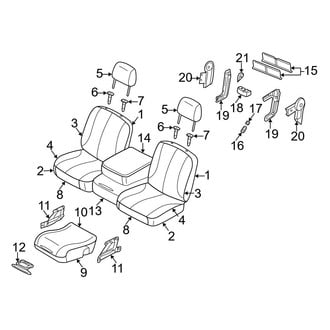 Dodge OE - Seats & Tracks - Front Seat Components (Leather Trim (VL)), (Quad Cab)