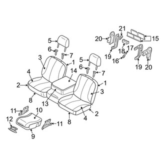 Dodge OE - Seats & Tracks - Front Seat Components (Leather Trim (QL)), (Quad Cab)