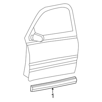 Dodge OE - Door - Exterior Trim (Regular Cab), (2500 / 3500 Laramie / SLT / ST Regular Cab)