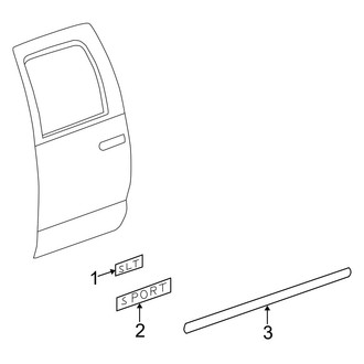 Dodge OE - Rear Door - Exterior Trim (Quad Cab)