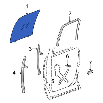 Dodge OE - Rear Left Door Glass