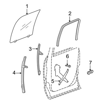 Dodge OE - Rear Door - Glass & Hardware (Quad Cab)