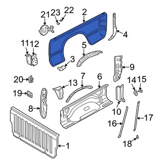 Dodge OE - Rear Right Inner Truck Bed Panel