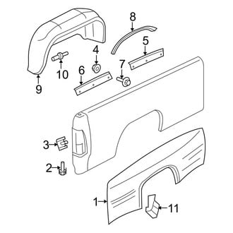 Dodge OE - Pick Up Box - Fender (8' Bed, With Dual Rear Wheels)