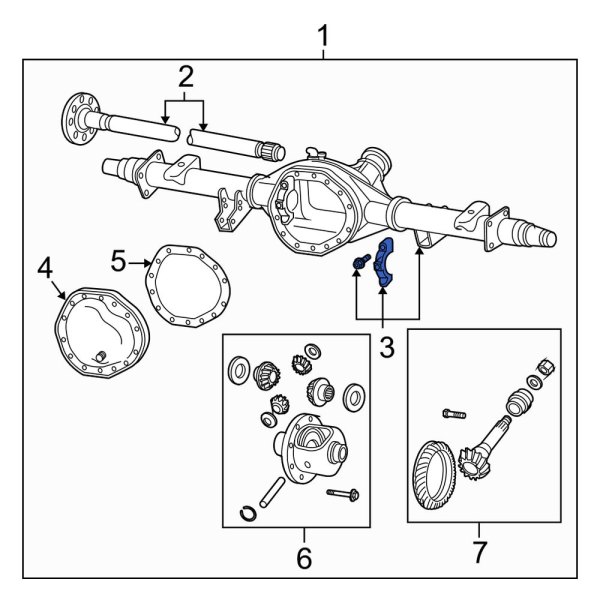 Dodge OE 5086986AA Rear Differential Housing