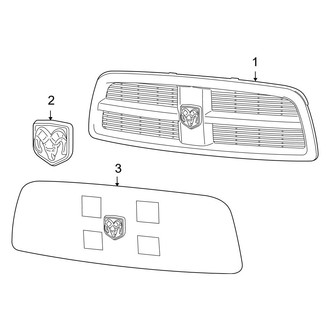 Dodge OE - Grille & Components (2500 / 3500 Regular Cab / Crew Cab / Mega Cab)