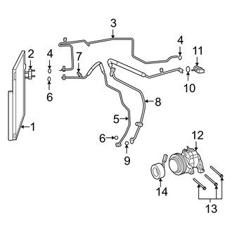 Dodge OE - Air Conditioner & Heater - Condenser, Compressor & Lines (2500 Regular Cab / Crew Cab 6.7L)
