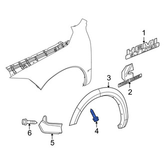 Dodge OE - Quarter Panel Splash Shield Screw