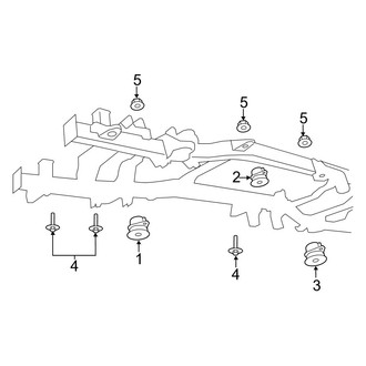 Dodge OE - Frame & Components (Body Mounting), (Regular Cab 4WD)