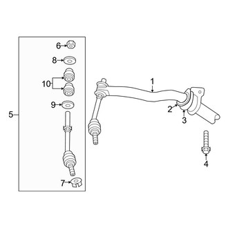 Dodge OE - Front Suspension - Stabilizer Bar & Components (W/O Disconnect)