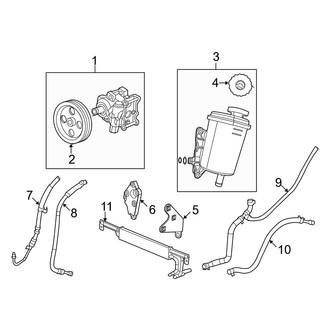 Dodge OE - Steering Gear & Linkage - Pump & Hoses (With Hydrobooster), (2500 SLT Regular Cab / Crew Cab RWD 6.7L)