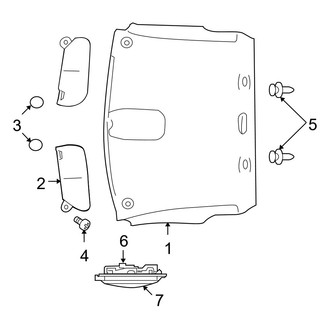 Dodge OE - Cab - Interior Trim (Headliner & Components), (Mega Cab)