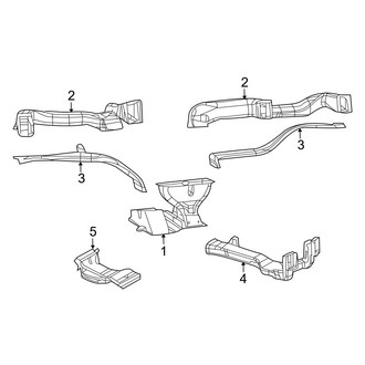 Dodge OE - Instrument Panel - Ducts (2500 / 3500 Regular Cab / Crew Cab / Mega Cab)