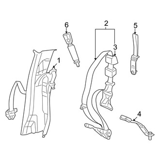 Dodge OE - Restraint Systems - Rear Seat Belts
