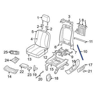 Dodge OE - Left Upper Seat Lumbar Support Cushion Bracket