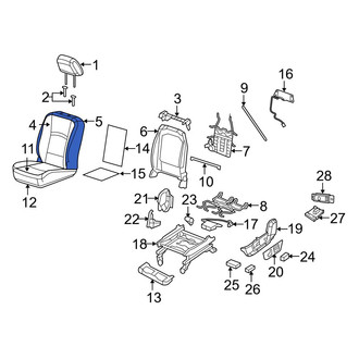 Dodge OE - Front Right Seat Back Cushion