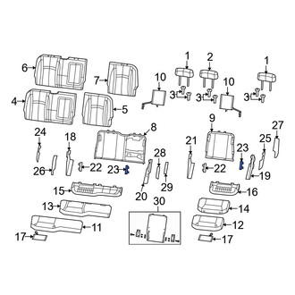 Dodge OE - Left Inner Seat Track Cover