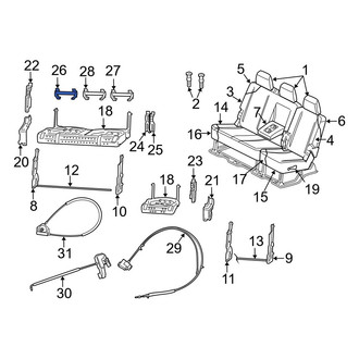 Dodge OE - Rear Right Outer Seat Hinge
