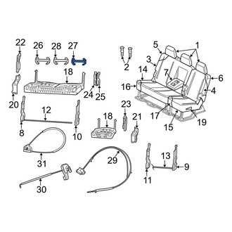 Dodge OE - Rear Left Outer Seat Hinge