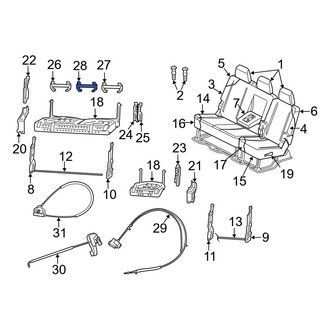 Dodge OE - Rear Inner Seat Hinge