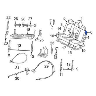 Dodge OE - Rear Left Seat Back Cushion